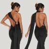 Women Sexy Backless Bodycon Sleeveless Open Back Maxi Dress for Going Out, Elegant Party Cocktail Long Dress