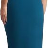 Women's Magnolia Bodycon Midi Dress Peacock Blue Size:M