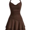 Cute Halter Mini Dresses for Women Summer Sexy Club Party Backless Short Sundress