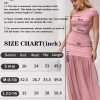 Women's Elegant Formal Long Dress One Shoulder Sleeveless Ruched Bodycon Evening Dress