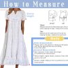 Women Summer Ruffle Hem Floral Lace Eyelet Dress Casual Notch Neck Midi Tunic Dress with Pocket