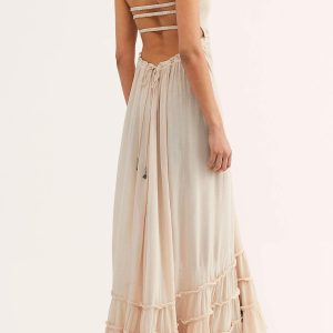 Womens Summer Boho Sexy Backless Long Dresses