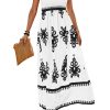 Womens Summer Boho Maxi Dress 2025 Casual Sleeveless Square Neck Floral Aline Smocked Beach Dresses with Pockets