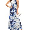 Women's Summer 2025 Maxi Dress Floral Halter Neck Sexy Party Wedding Guest Long Formal Dress