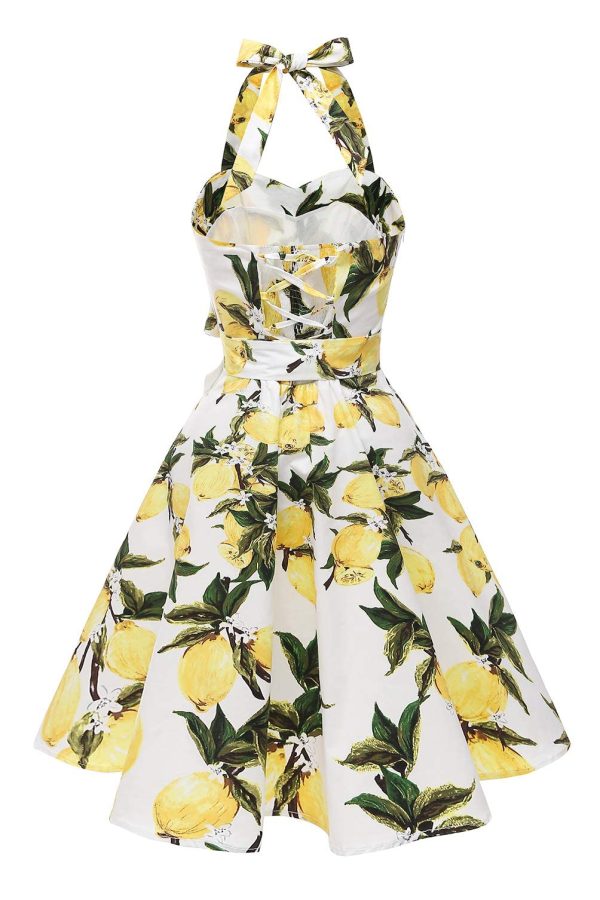 71AnBbDH2JL.jpg Women'sVintage Polka Audrey Dress 1950s Halter Retro Cocktail Dress