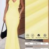 Women Sexy Sleeveless V-Neck Ruffle Backless Summer Dresses Long Formal Dress for Women Cocktail Party Prom Dress
