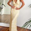 Elegant Lace Floral V Neck Backless Bodycon Dresses for Women Sexy Cut Out Low Back Sleeveless Maxi Dress Wedding Guest