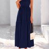 Smocked Summer Dresses for Women 2025 Wedding Guest Midi Flowy Ruffle Short Sleeve Square Neck Tiered Sundress
