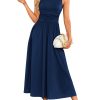 Women's Summer Maxi Dresses 2025 Soft Formal Wedding Guest Dress with Pocket