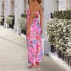 Women's Sexy Satin Tube Maxi Dress Elegant Silk Strapless Open Back Party Cocktail Wedding Guest Formal Long Dresses