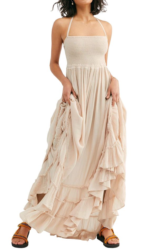 Womens Summer Boho Sexy Backless Long Dresses