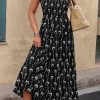 Women's 2025 Floral Maxi Sundress Smocked Tank Dress Sleeveless Ruffle Summer Tiered Long Dresses