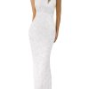 Women's Summer Formal Prom Dress 2025 Spaghetti Strap Lace Floral Wedding Guest Evening Bodycon Dresses