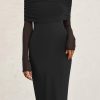 Off The Shoulder Dresses for Women 2025 Summer Mesh Long Sleeve Baby Shower Formal Wedding Guest Dress