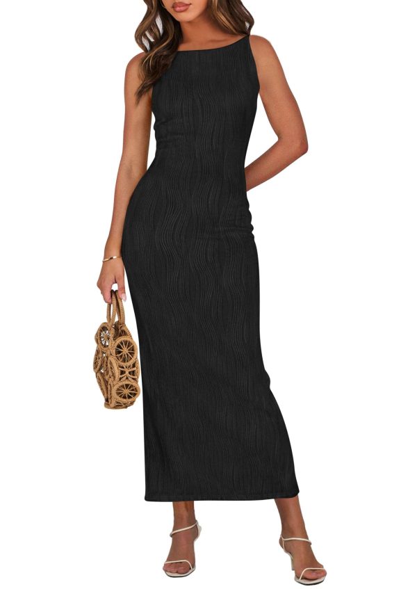 Womens Maxi Dress 2025 Summer Spaghetti Straps Wedding Guest Long Resort Wear Casual Bodycon Sun Dresses