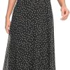 Women's Short Sleeve Button Front Fit & Flare Midi Dress Black/Cream Size:12