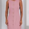 Work Dresses for Women 2025 Spring Business Formal Short Dress Sleeveless Button Down Elegant Office Outfits