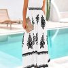 Womens Summer Boho Maxi Dress 2025 Casual Sleeveless Square Neck Floral Aline Smocked Beach Dresses with Pockets