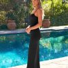 Womens Summer Casual Slip Dresses Spaghetti Strap Double Lined Bodycon Maxi Dress
