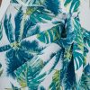 Women's One Shoulder Leaf Print Self-tie Short Dress Sleeveless Tiered Hem Formal Dress Casual Mini Dress