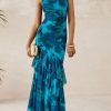 Maxi Dresses for Women 2025 Floral Beach Sundress Spaghetti Strap Tiered Summer Wedding Guest Long Dress