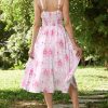 Summer Dresses for Women 2025 Floral Corset Dress Long Milkmaid Dress