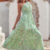 Women's Summer Floral One Shoulder Maxi Dress Knot Ruffle Boho Beach Vacation Wedding Guest Long Dresses