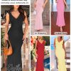 Women Sexy Sleeveless V-Neck Ruffle Backless Summer Dresses Long Formal Dress for Women Cocktail Party Prom Dress