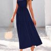 Smocked Summer Dresses for Women 2025 Wedding Guest Midi Flowy Ruffle Short Sleeve Square Neck Tiered Sundress