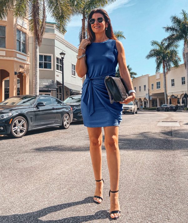 Women's 2025 Summer T Shirt Dress Casual Sleeveless Wrap Bodycon Ruched T Shirt Spring Dress Tie Waist Mini Dresses