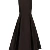 Women's Sleeveless Mid-Length Party Dress with V-Back