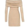 Women's Off Shoulder Mini Dress - Candy