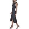 Women's Belted Scoop Neck Sleeveless Midi Dress