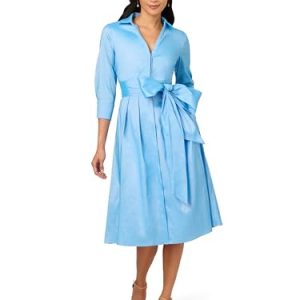 Women's Taffeta Shirt Midi Dress