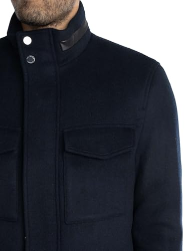 Men's Knowl Funnel Neck Field Jacket, Navy