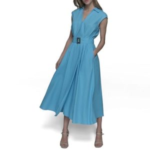 Women's Short Sleeve Multifunctional Shirt Dress