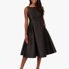 Women's Sleeveless Mid-Length Party Dress with V-Back