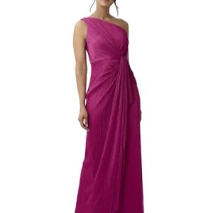 Women's Stardust Pleated Draped Gown