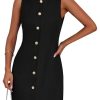 Work Dresses for Women 2025 Spring Business Formal Short Dress Sleeveless Button Down Elegant Office Outfits