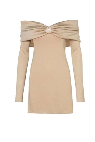 Women's Off Shoulder Mini Dress - Candy