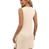 V-Neck Summer Casual Beach Dress for Women 2025 Vacation Women's Sleeveless Sundress with Split