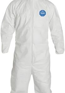 Tyvek 400 TY127S Disposable Protective Coverall with Respirator-Fit Hood and Elastic Cuff, White
