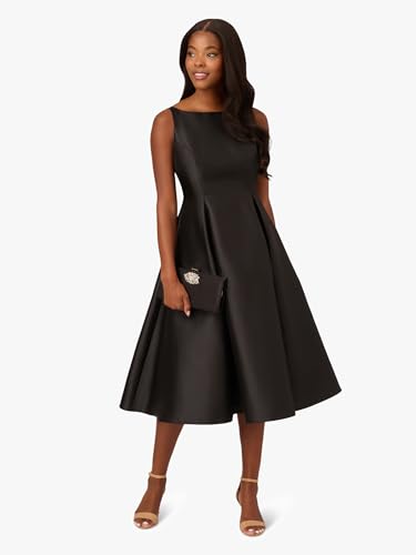 Women's Sleeveless Mid-Length Party Dress with V-Back