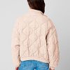 Womens Luxury Clothing Tencel Drop Shoulder Quilted Jacket