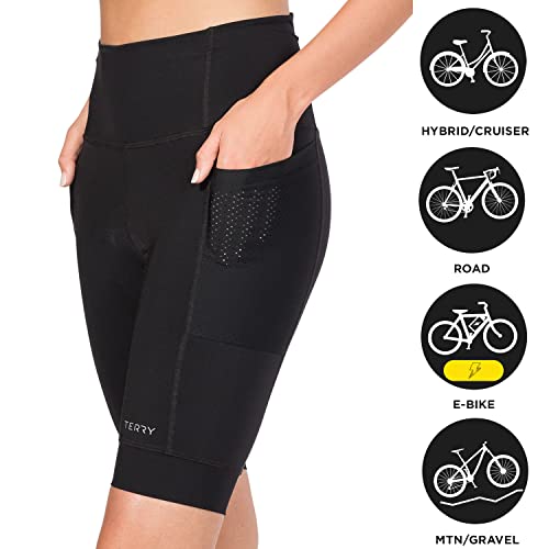 Bike Shorts Women Padded Cycling Shorts for Women, Hi Rise Holster High Waisted Compression Shorts, Reg & Plus Sizes
