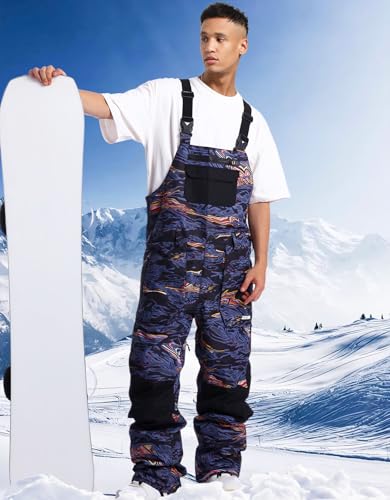 41CcQqI9L.jpg Women Men Ski Bibs Snowboard Pants Snow Bibs Overalls Waterproof Windproof Insulated Winter Sport Warm