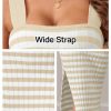 Women's 2025 Summer Bodycon Midi Dress Vacation Sleeveless Ribbed Knit Striped Sweater Dresses