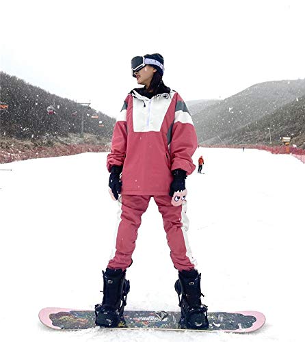 Women Ski Jacket and Pants Set Couples Windproof Ski Suits Mens Waterproof Two Piece Snowsuits for Winter Sports