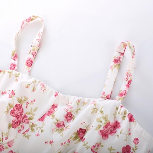 Sun Dresses for Women 2025 Boho Midi Dresses Casual Spaghetti Ruffle Dress Wedding Guest Dresses for Women