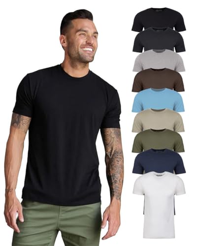 Mens T Shirt - Short Sleeve Crew Neck Soft Fitted Tees S - 4XL Fresh Classic Tshirts